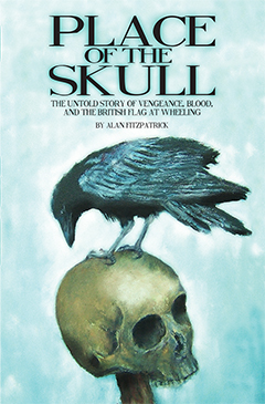 image of a skull with a crow on top for book cover "Place of the Skull"